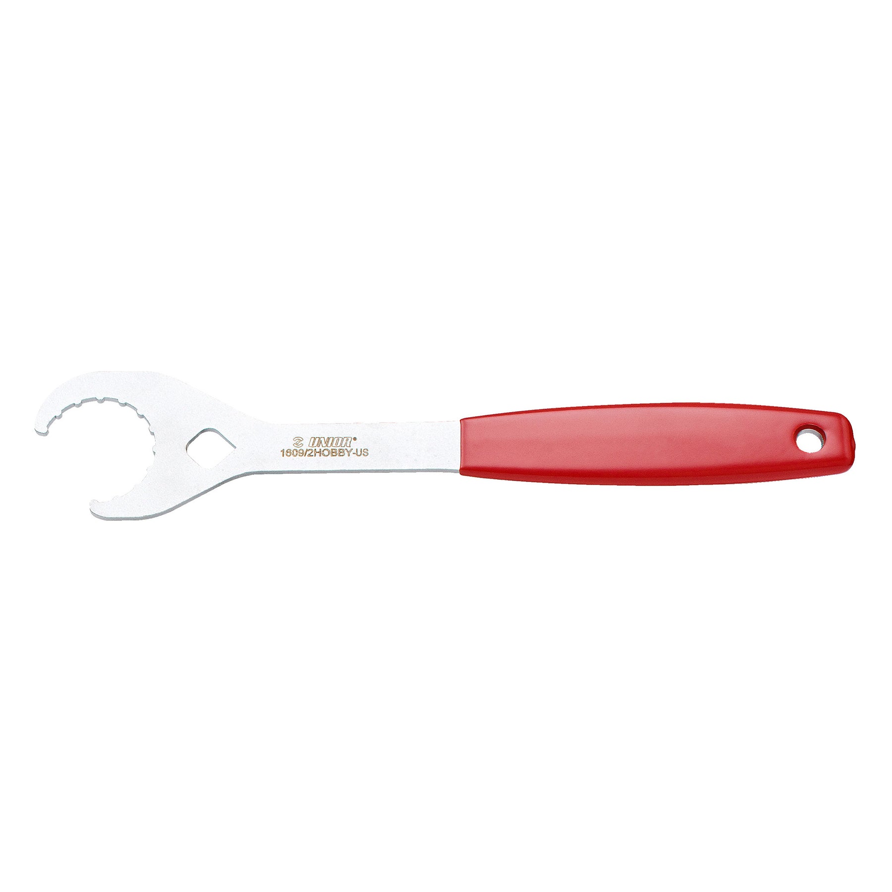 Unior Open Bottom Bracket Wrench 16 Notch Red 16 Notch