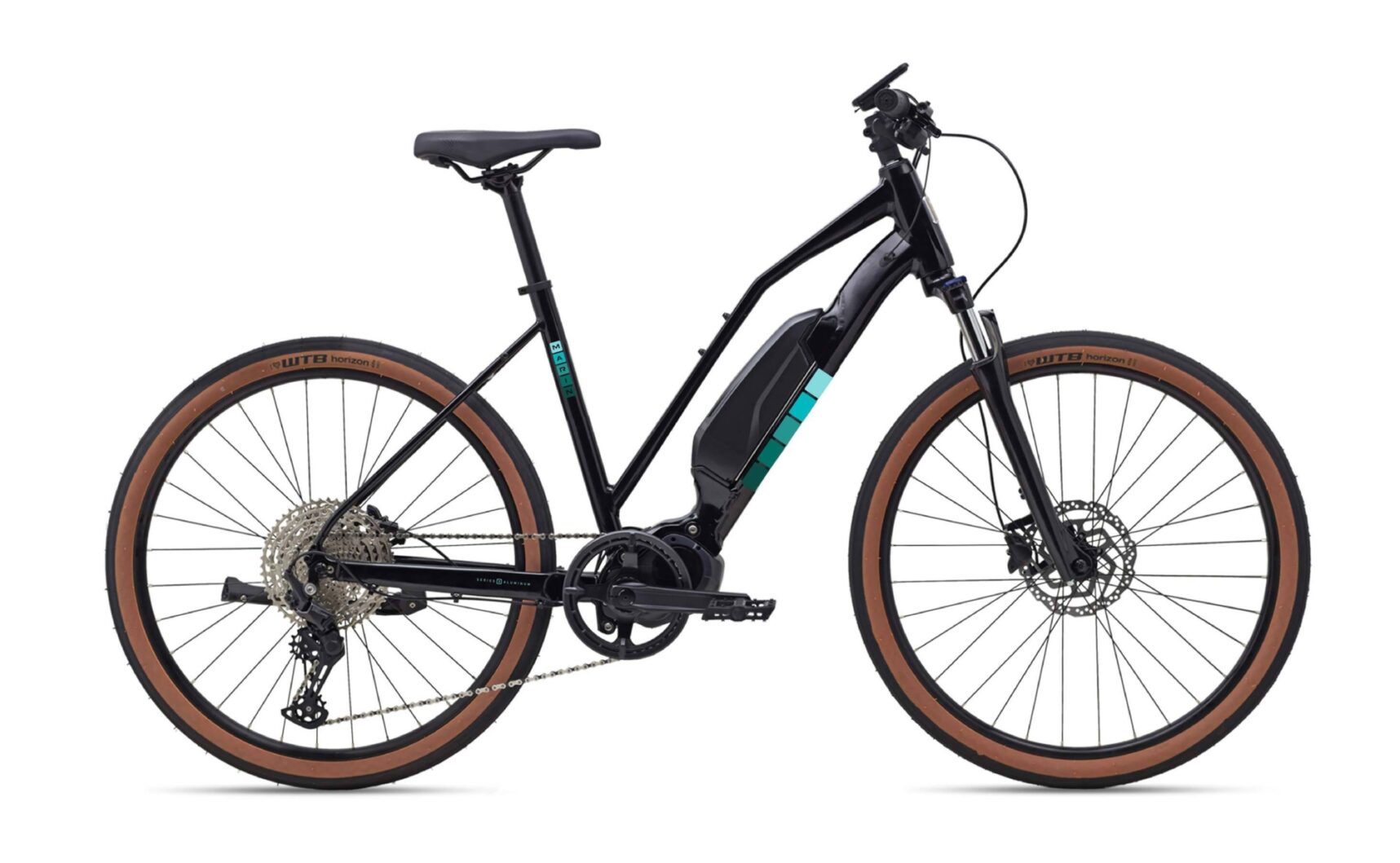 Marin Sausalito 2 Step Thru Electric Hybrid Bike Black/Teal Size