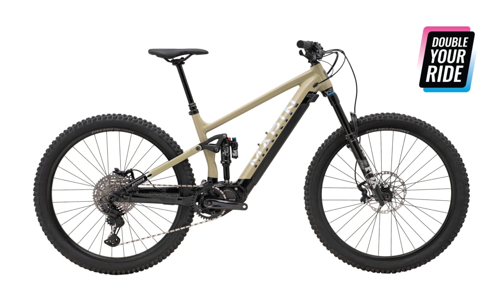 Marin Rift Zone E2 Electric Mountain Bike Tan/Chrome Size