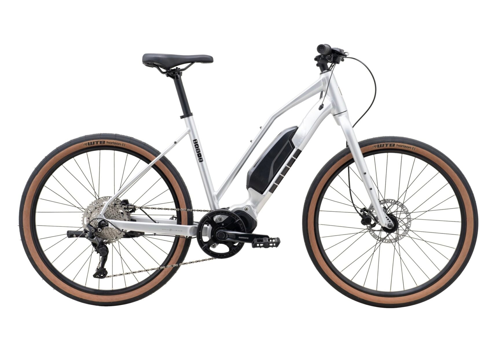 Marin Sausalito 1 Step Thru Electric Hybrid Bike Silver Size
