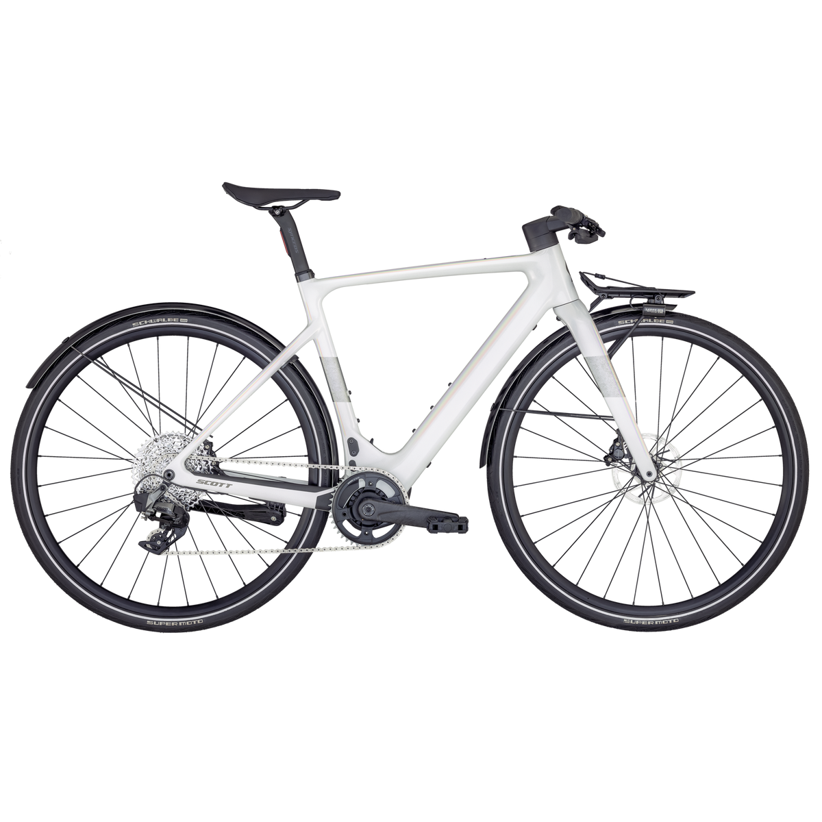Scott Silence eRIDE Electric Hybrid Bike Rainbow White XL