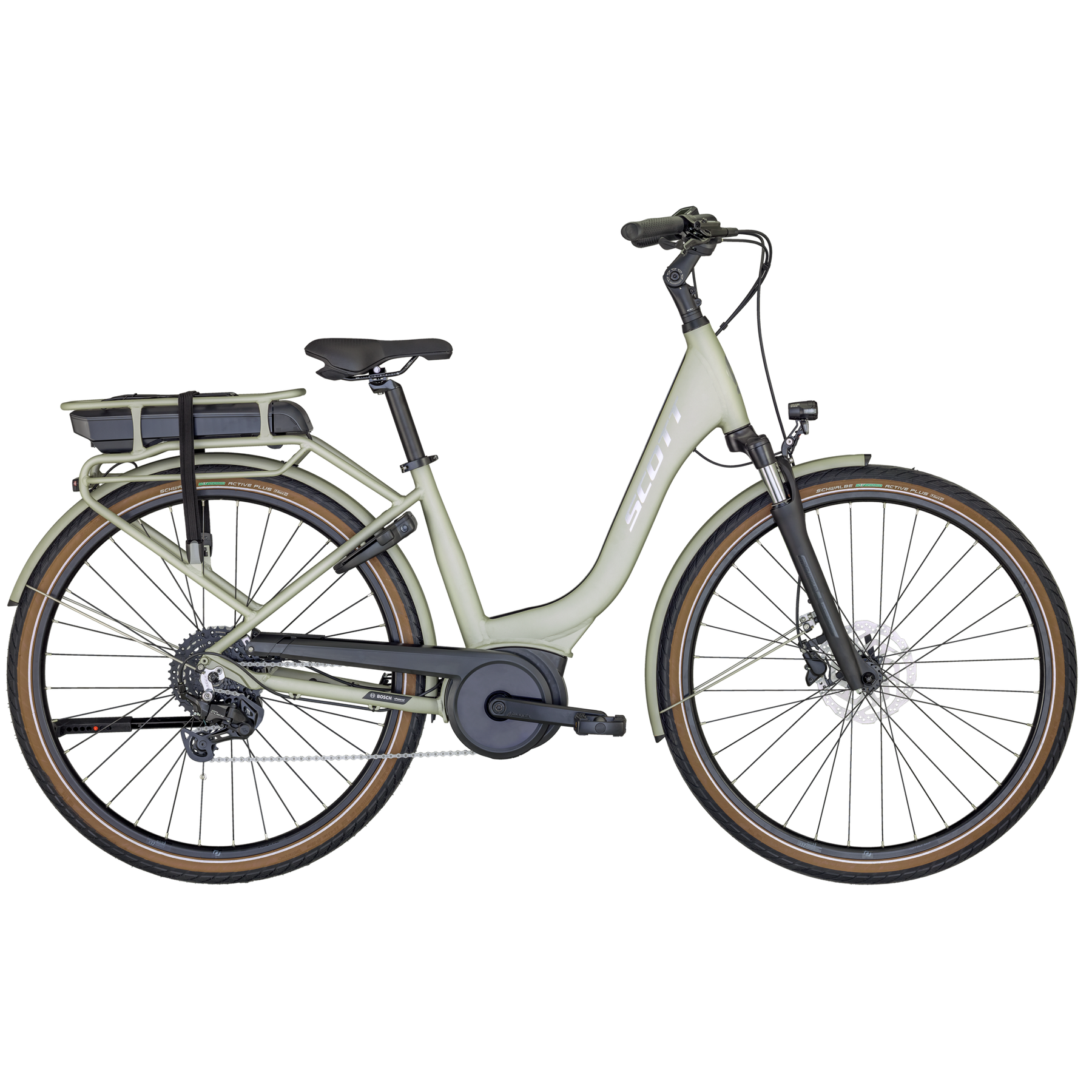 Scott Sub Active eRIDE 20 Unisex rack Electric Hybrid Bike Stainless Beige L