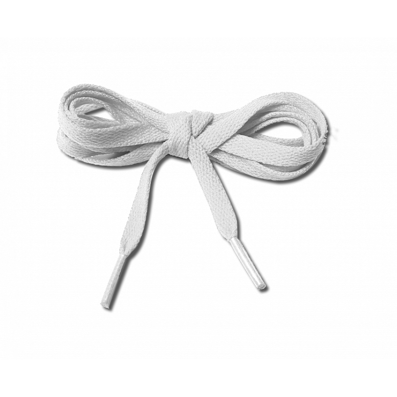 White 2025 ribbon laces