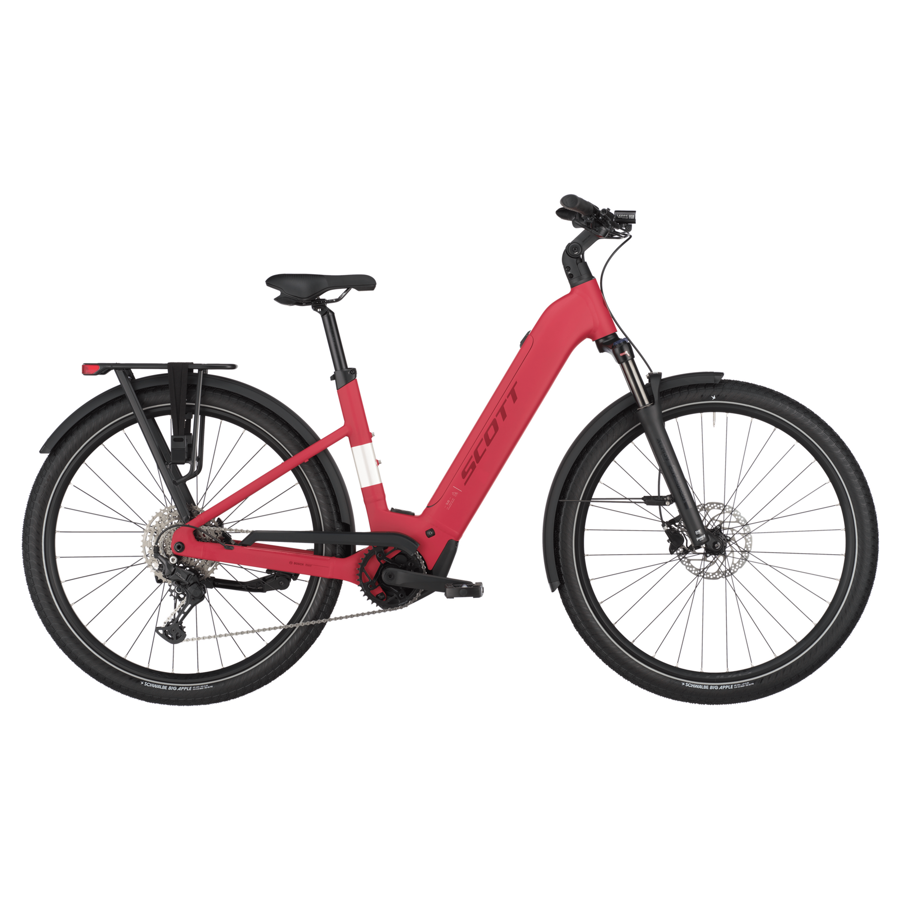 scott sub 30 wave electric hybrid bike Raspberry Red XL