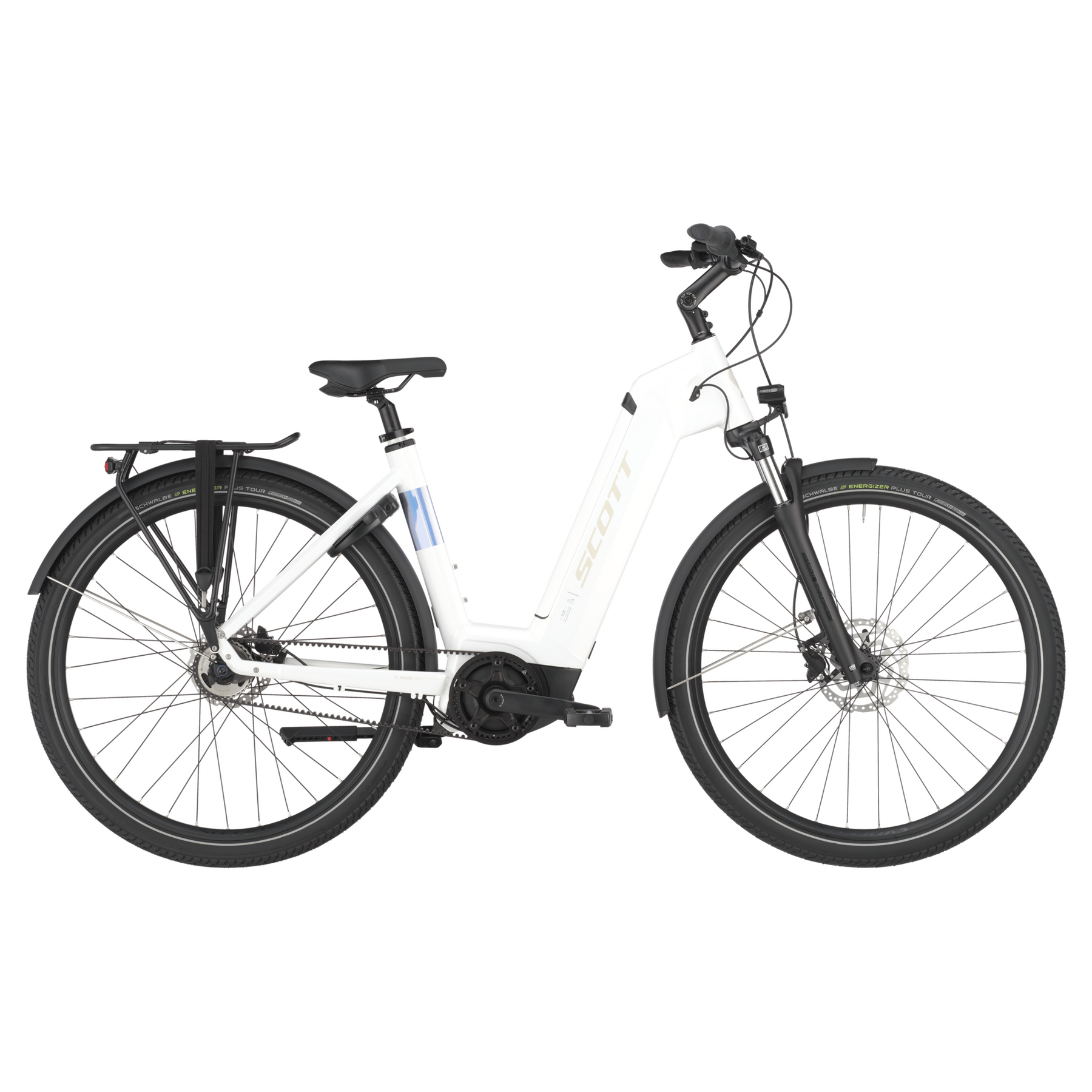 scott sub 40 belt wave electric hybrid bike Bianco White L
