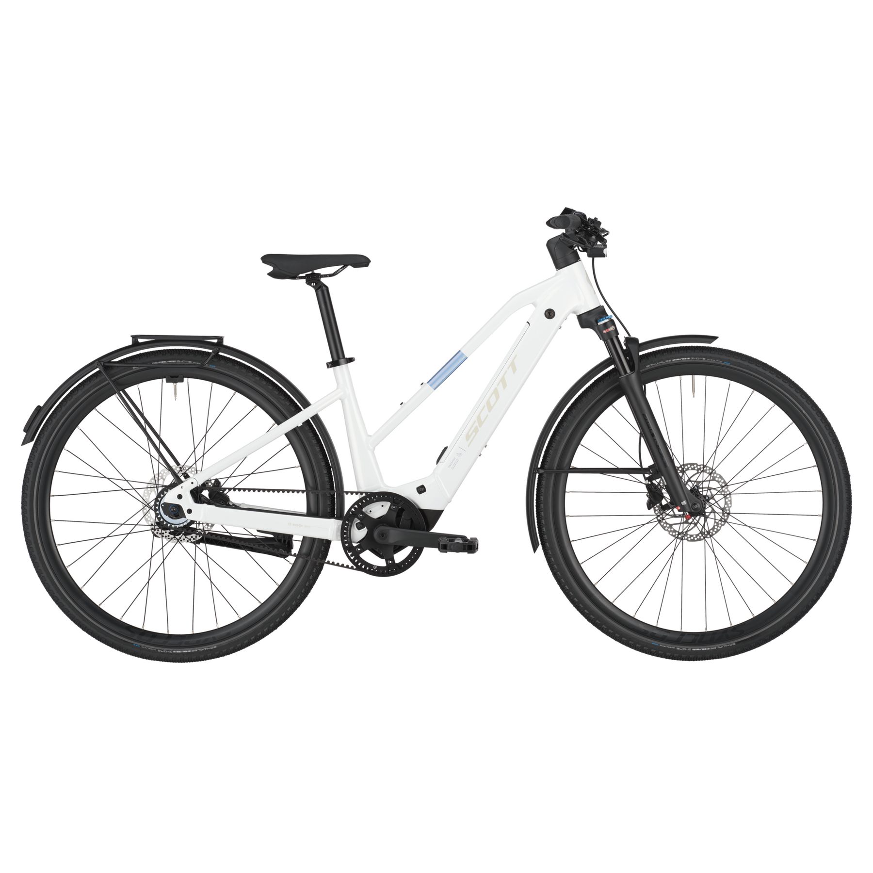 scott passage 10 belt slope electric hybrid bike Bianco White L