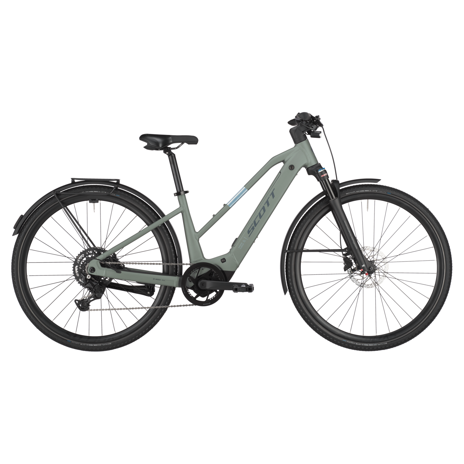 scott passage 30 slope electric hybrid bike Highland Green L