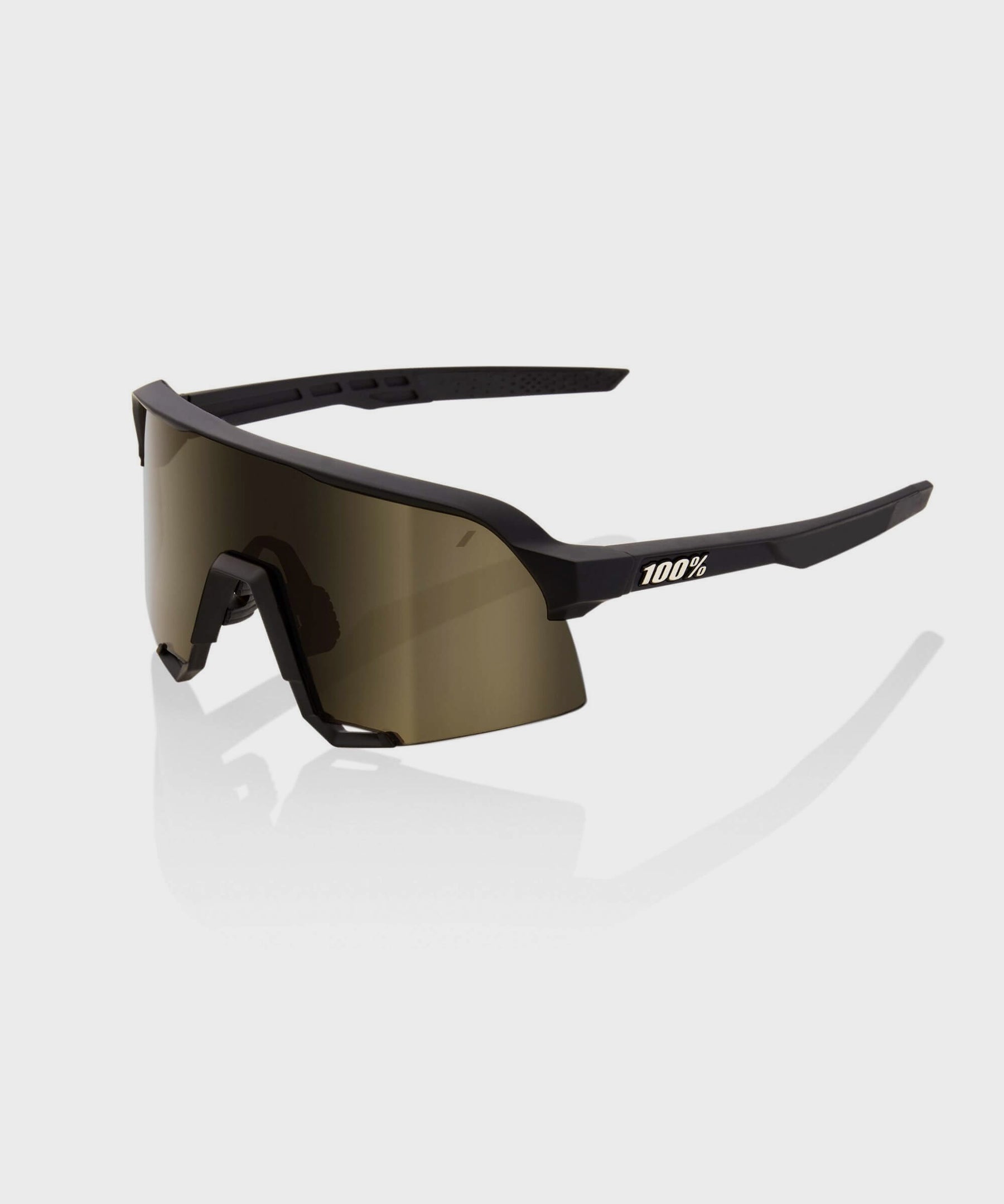 100% S3 Glasses Soft Tact Black / Soft Gold
