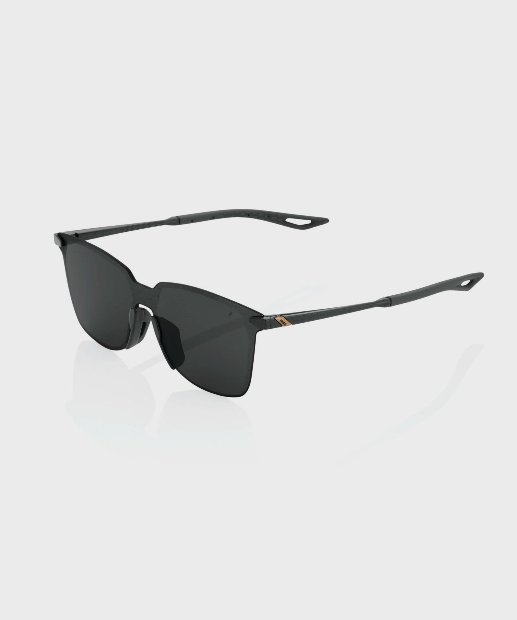 100% Legere Square Glasses Polished Black / Smoke