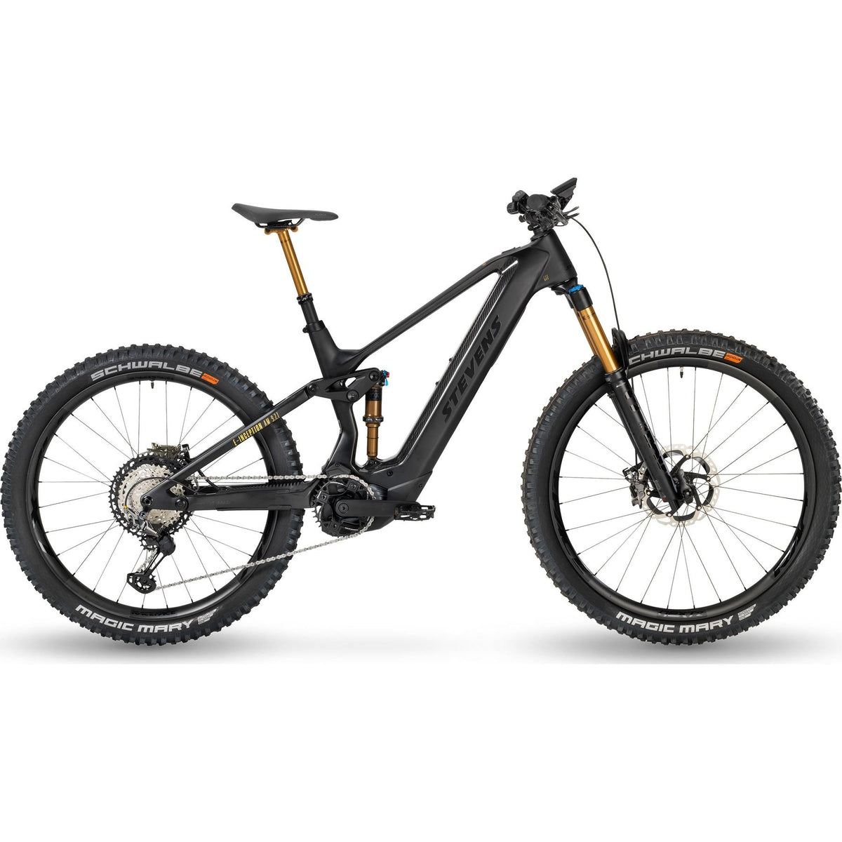 Stevens E-Inception AM 9.7.1 GTF Gen.1 Mullet Electric Mountain Bike Black XL