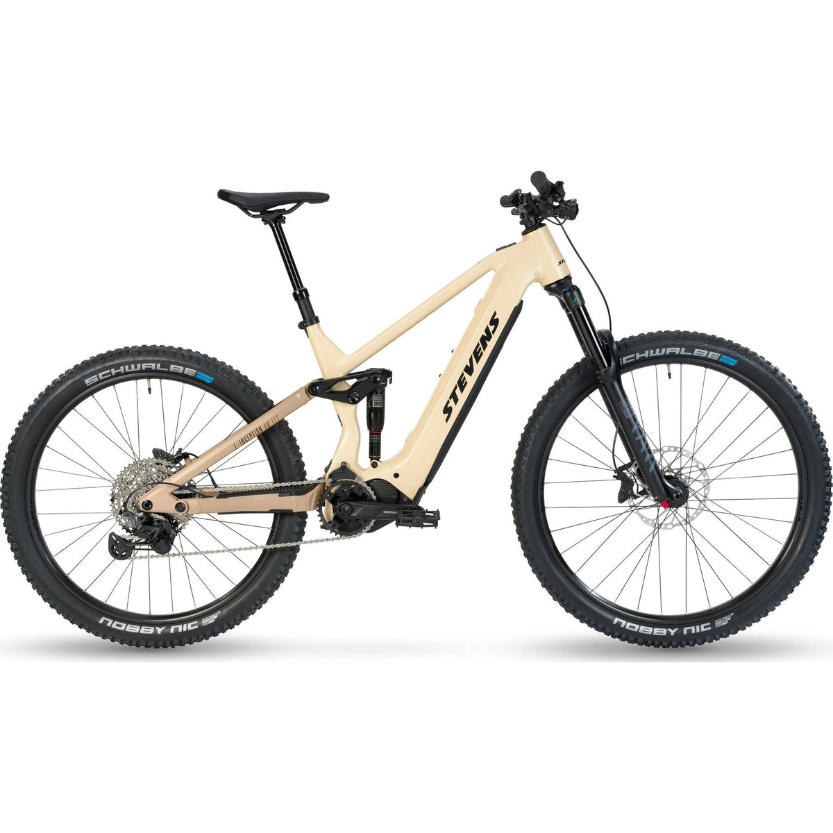 Stevens E-Inception AM 7.7.2 ACT Gen.2 Mullet Electric Mountain Bike Beige XL