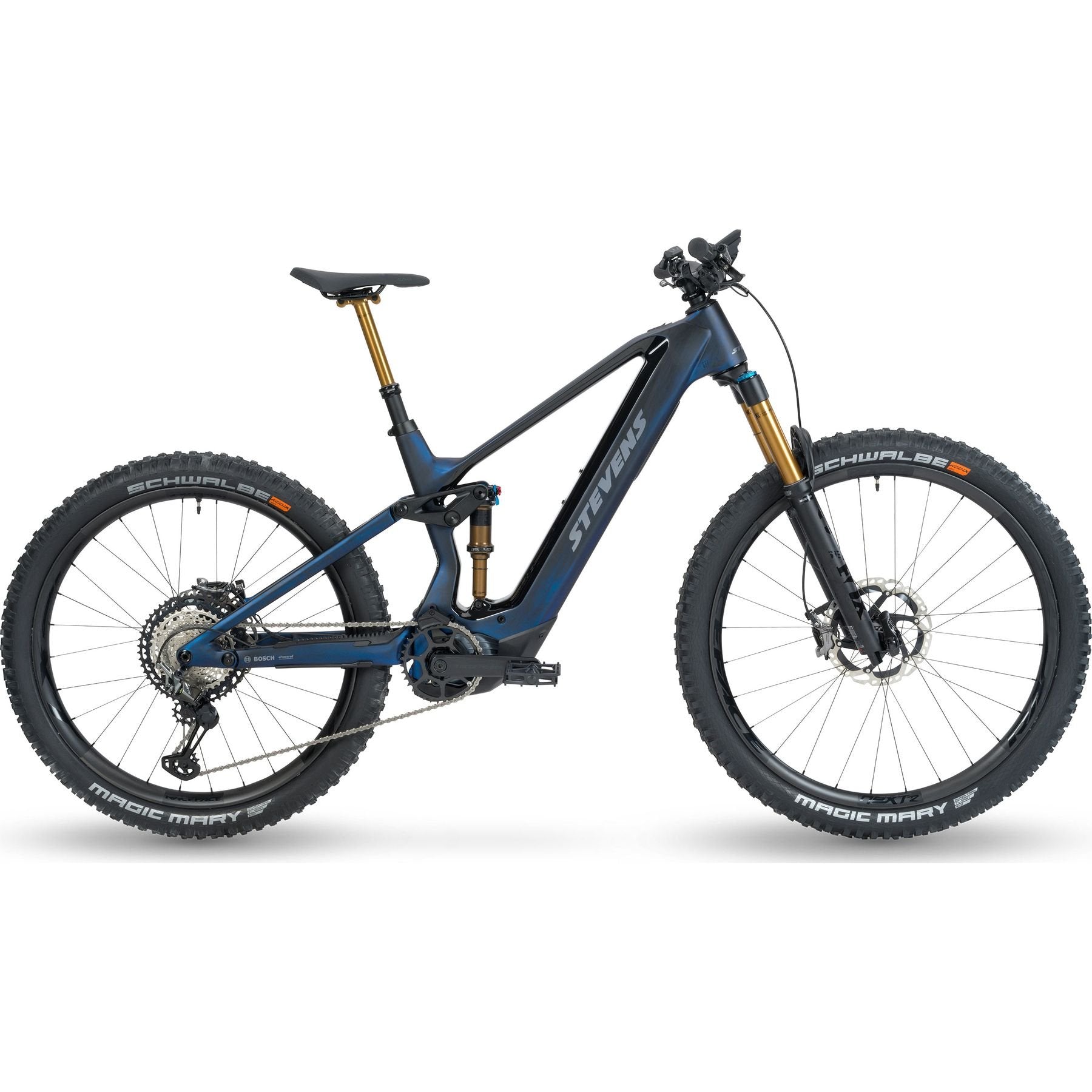 Stevens E-Inception AM 9.7.1 GTF Gen.2 Mullet Electric Mountain Bike Blue XL
