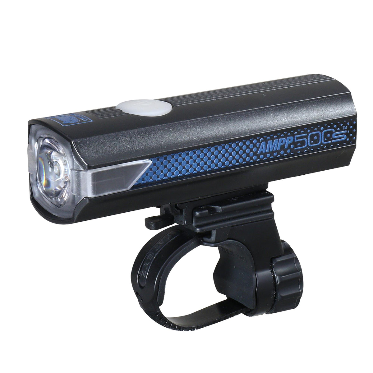 Cateye AMPP 500S Colour Edition Front Bike Light - USB-C Black/Blue