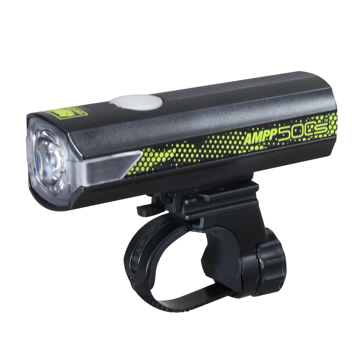 Cateye AMPP 500S Colour Edition Front Bike Light - USB-C Black/Green