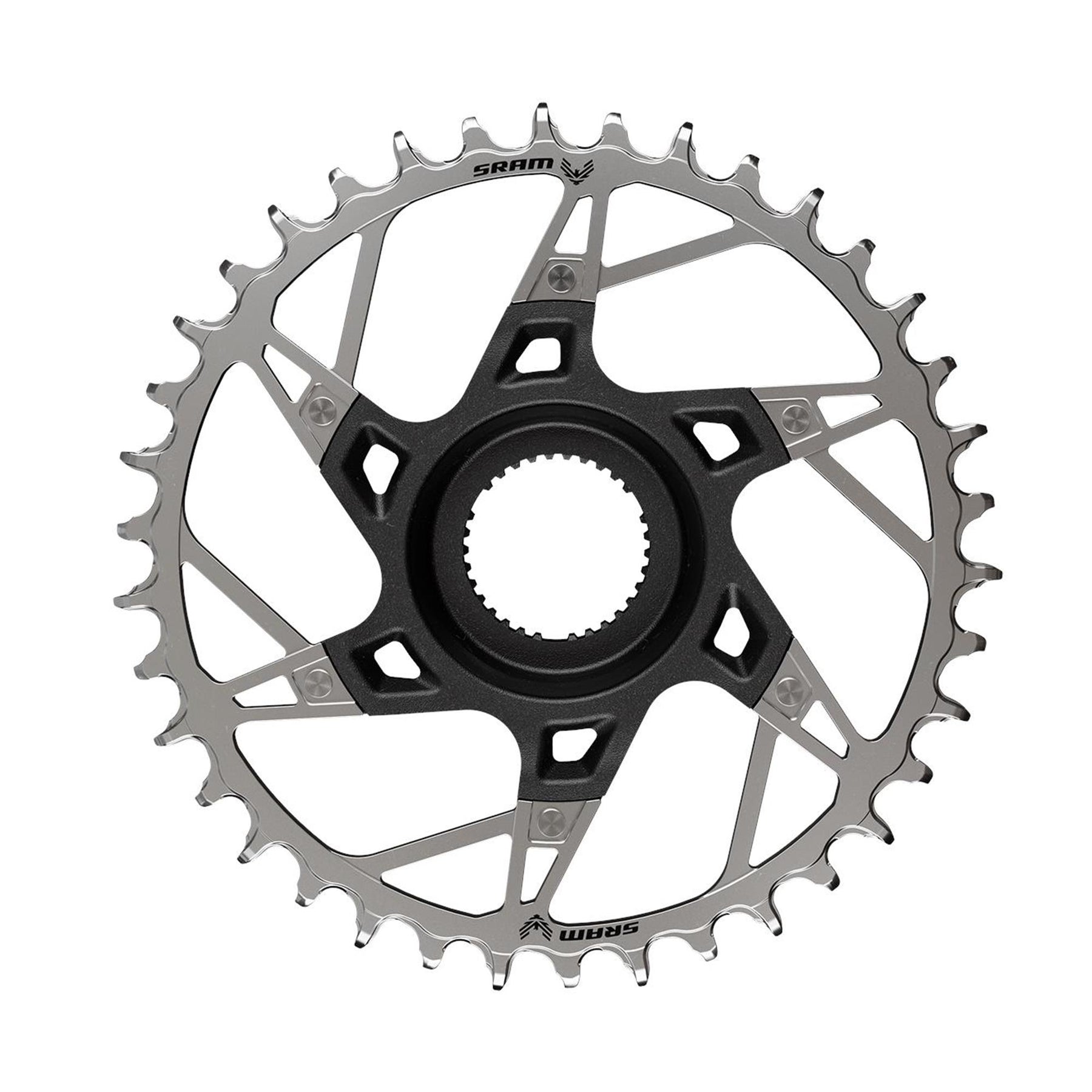 Sram XX Yamaha DM T-Type Chain Ring (Compatible With Pw-Xm Pw-X3 And Pw-S2) Black/Silver 38T