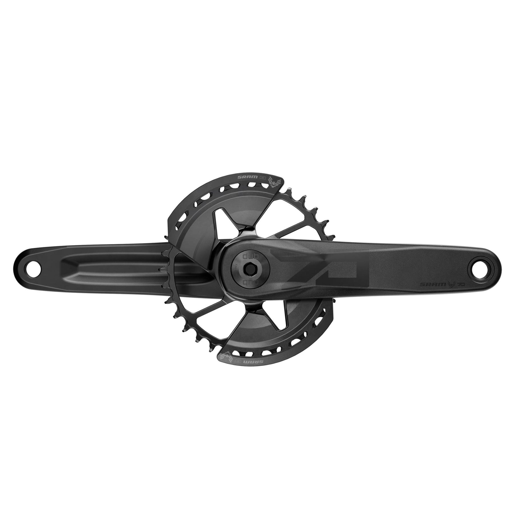 sram eagle 70 cl55 dub mtb wide crankset w 2 guards 32t steel t type bb and bb dub spacers are not included Black 165mm