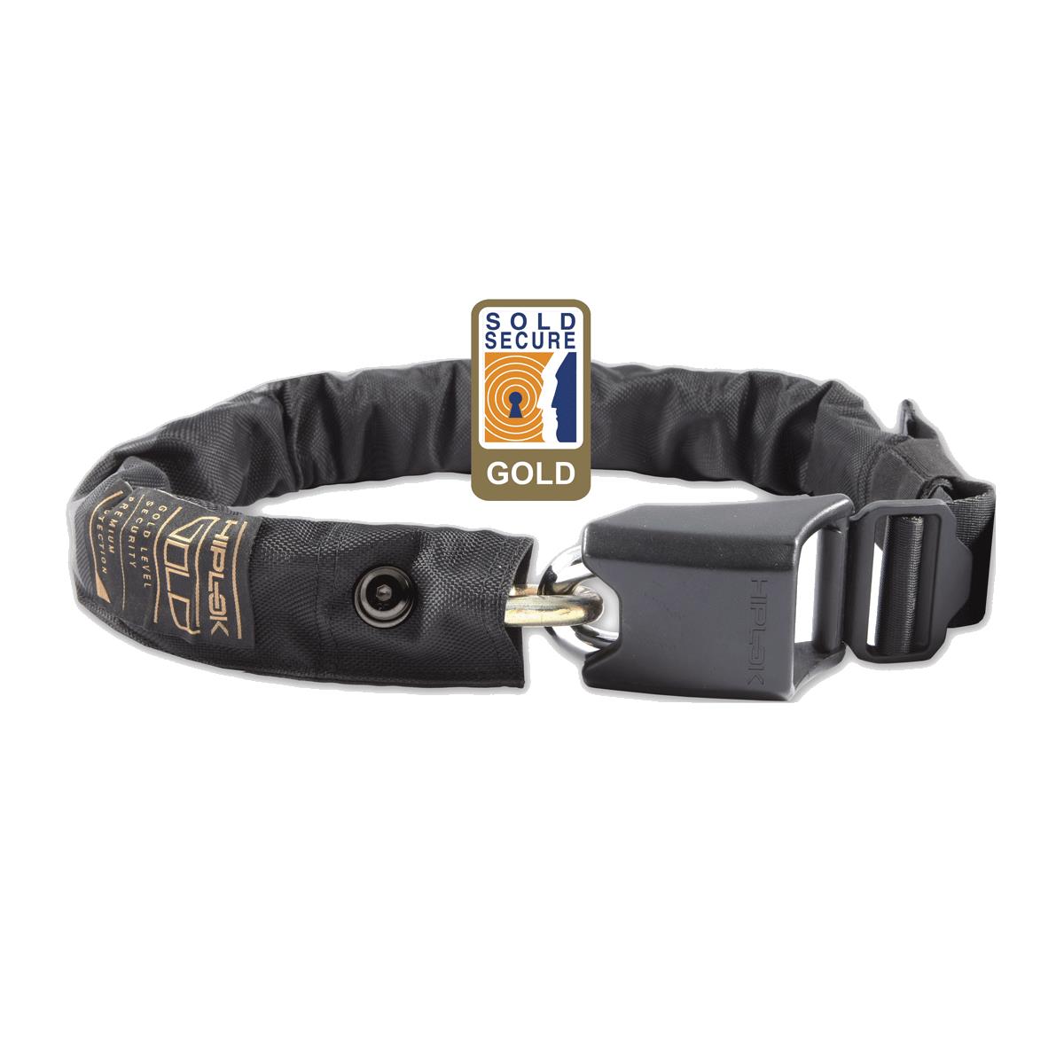 Hiplok GOLD Wearable Chain Lock 10mm x 85cm Waist 24-44 inches (Gold Sold Secure)