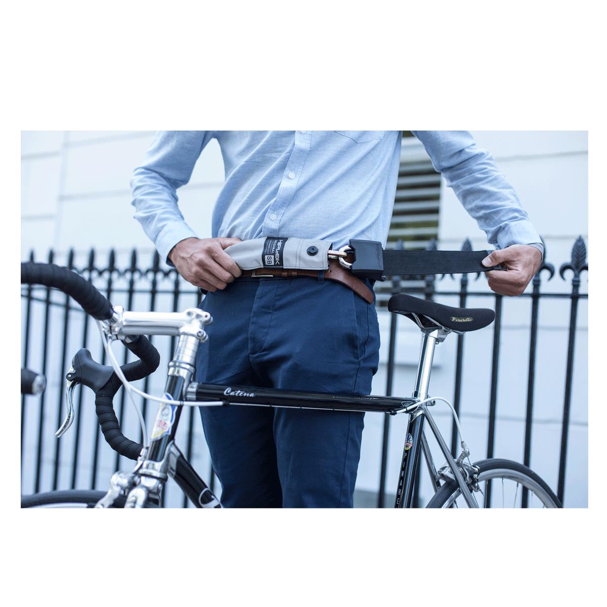 Hiplok Original V1.5 Wearable Chain Lock 8mm x 90cm - Waist 24-44 Inches (Silver Sold Secure) High Visibility: Hi-Viz 8mm x 90cm