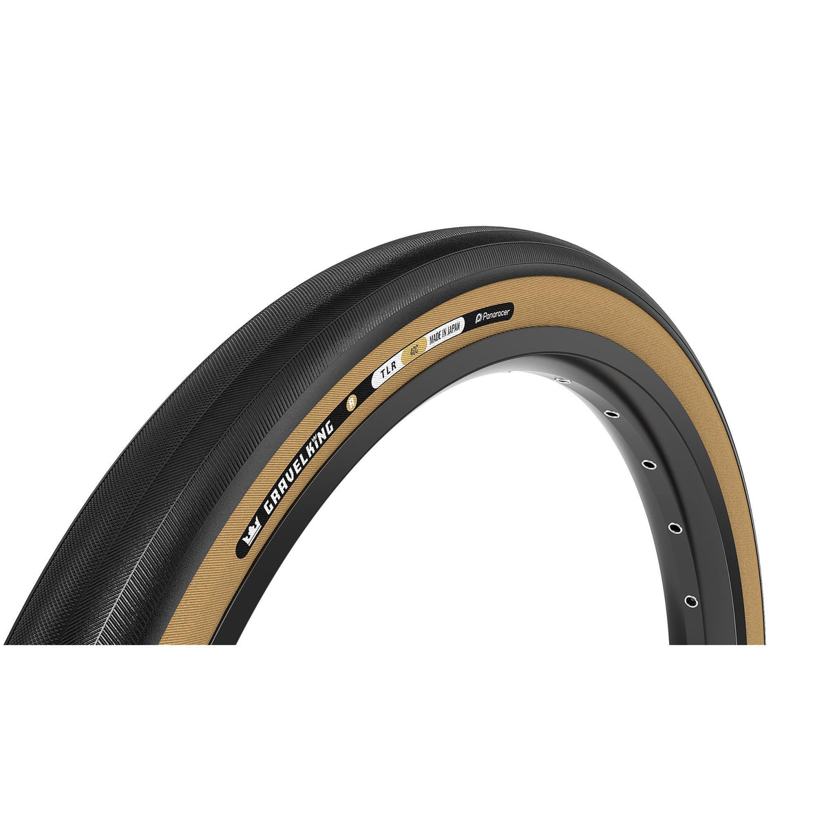 Panaracer Gravelking Slick R-Line TLR Gravel Tyre Black/Amber 700 x 40c