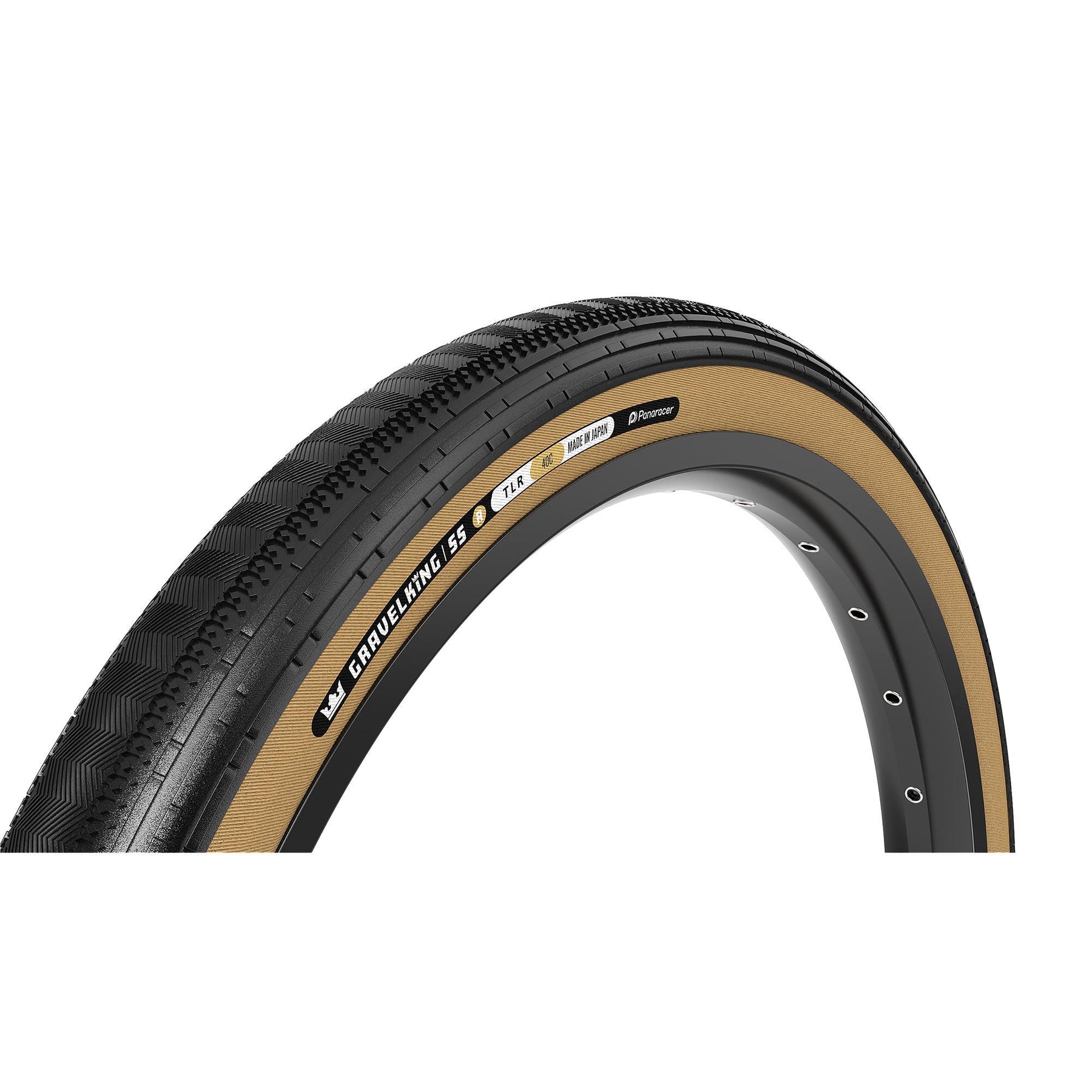 Panaracer Gravelking SS R-Line TLR Gravel Tyre Black/Amber 700 x 45c