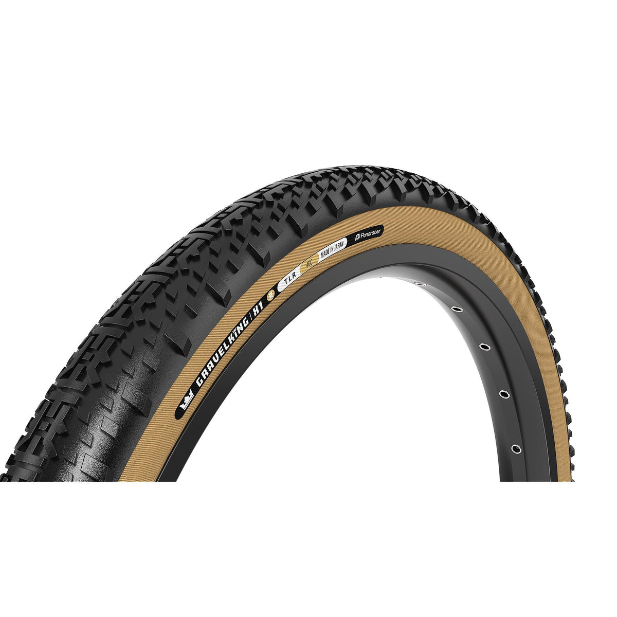 Panaracer Gravelking X1 R-Line TLR Gravel Tyre Black/Amber 700 x 45c