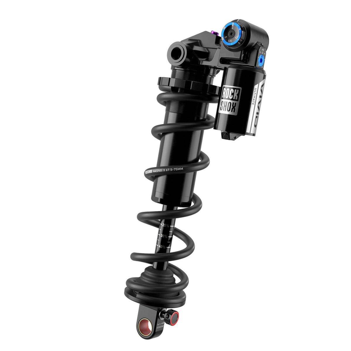 RockShox Vivid Coil Ultimate DH RC2 Rear Shock (D1) Black 205 x 70mm Reb55/Comp34