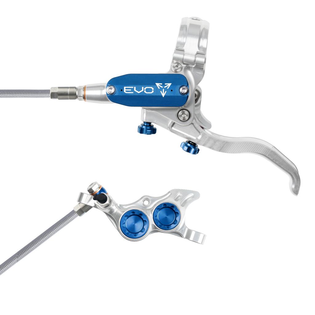 Hope EVO TR4 Braided Disc Brake Silver/Blue L/H