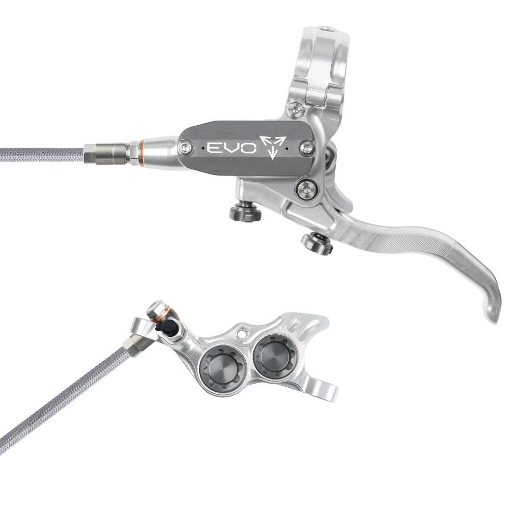 Hope EVO TR4 Braided Disc Brake Silver/Smoke L/H