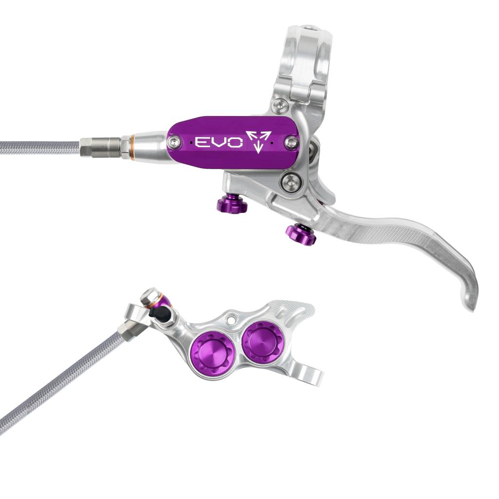 Hope EVO TR4 Braided Disc Brake Silver/Purple L/H