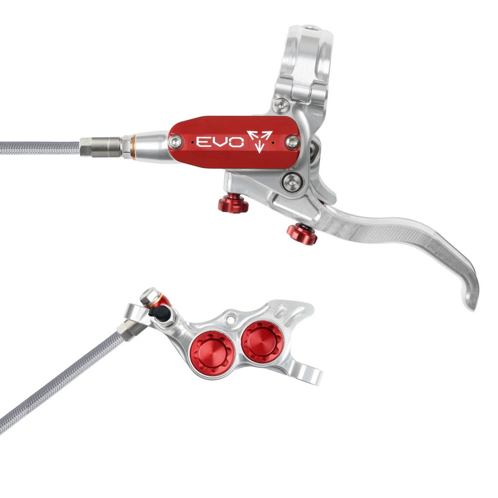 Hope EVO TR4 Braided Disc Brake Silver/Red L/H