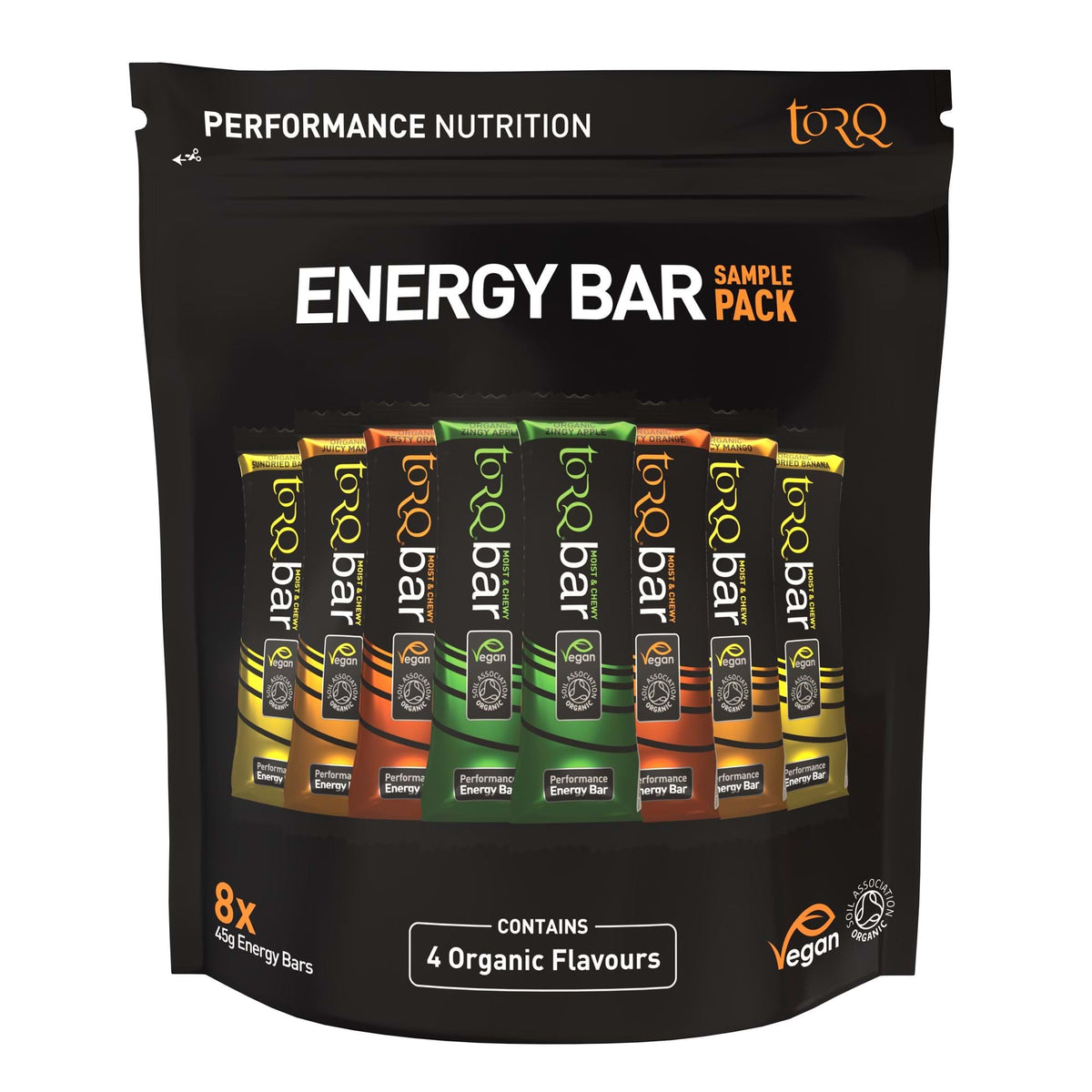 TORQ Organic Bar Sample Pack (8 Bars)