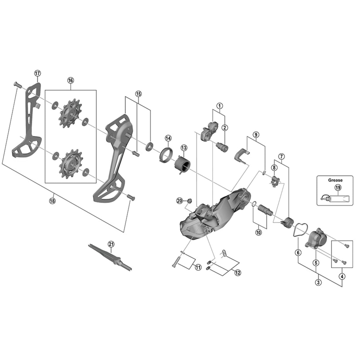 Shimano RD-M8150-11 bracket axle unit