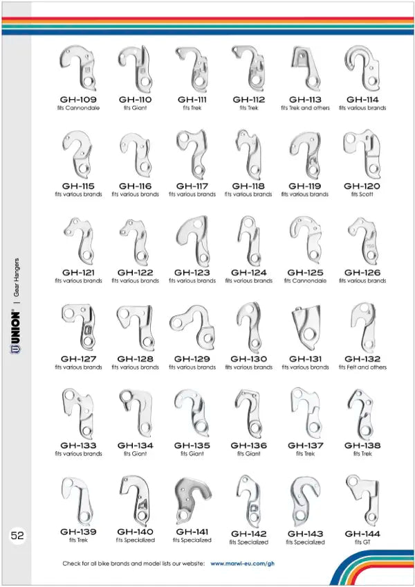 Union Derailleur Hanger (GH-136+)