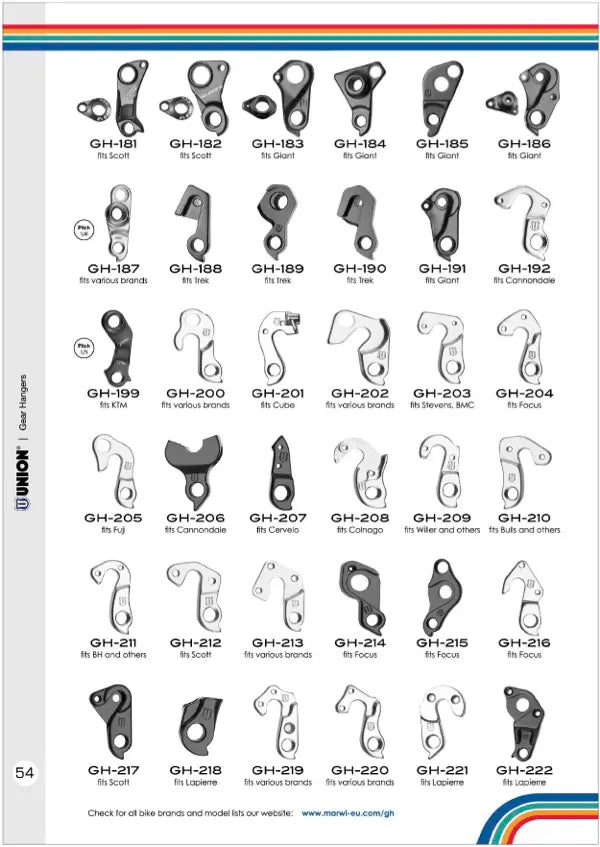 Union Derailleur Hanger (GH-136+)