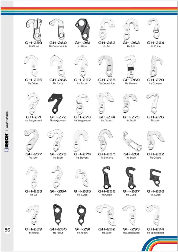 Union Derailleur Hanger (GH-001 - GH-135)