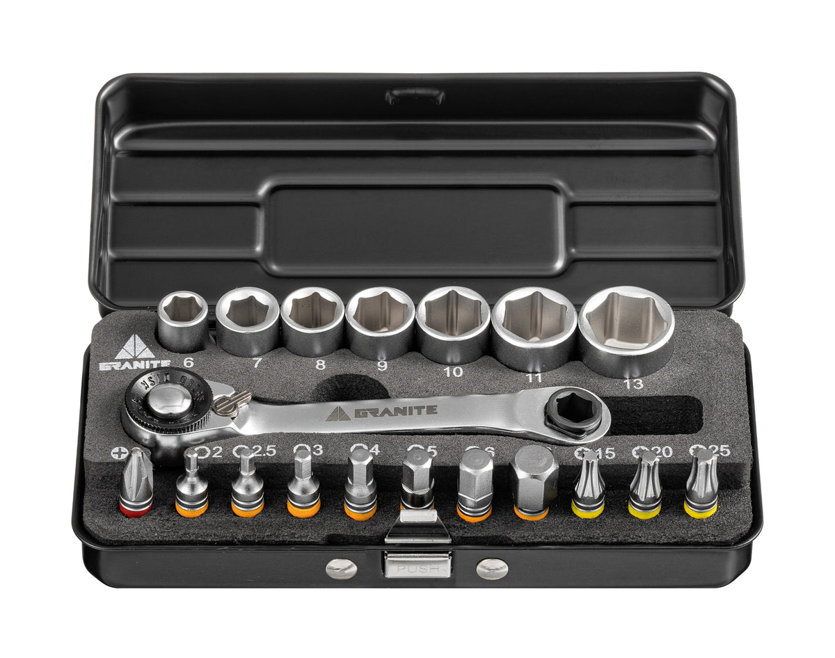 Granite Duet Hex Bits & Socket Ratchet Tool