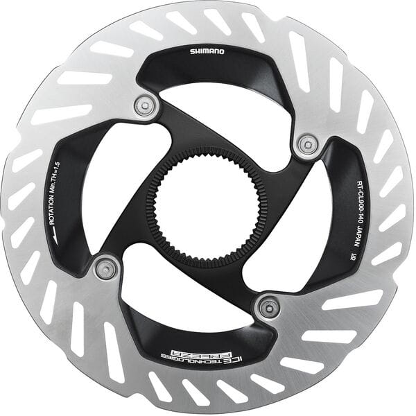 Shimano RT-CL900 Ice Tech FREEZA Centrelock Rotor with external lockring Silver / Black 140mm