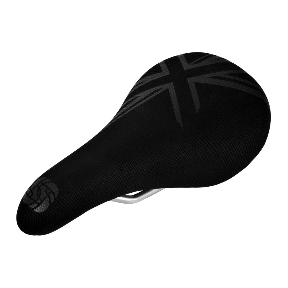 Gusset Fat Jack Railed Saddle Black 247mm x 139mm