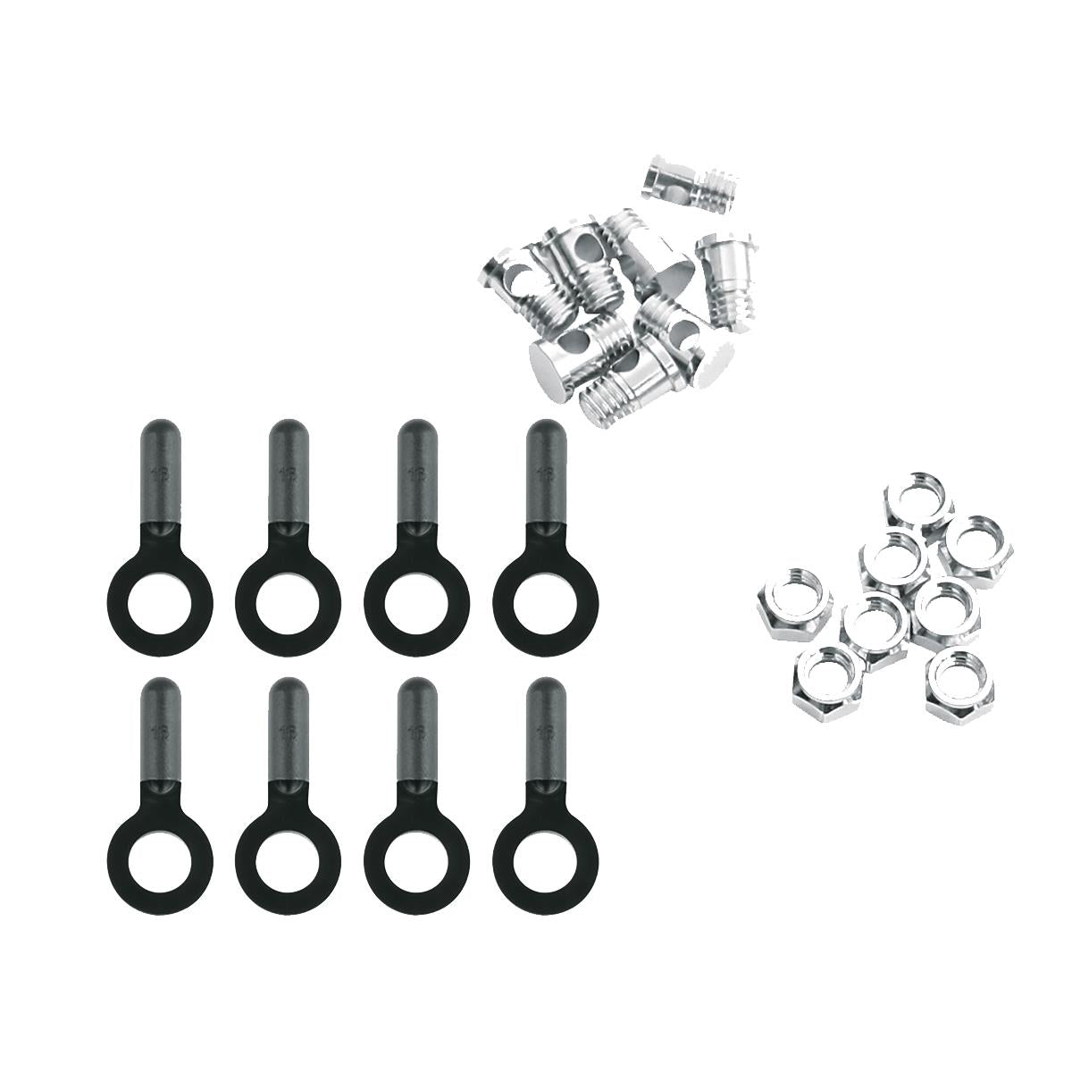 SKS 8X Bolts,Nuts & Endcaps For Chromoplastics/Longboard/Bluemels