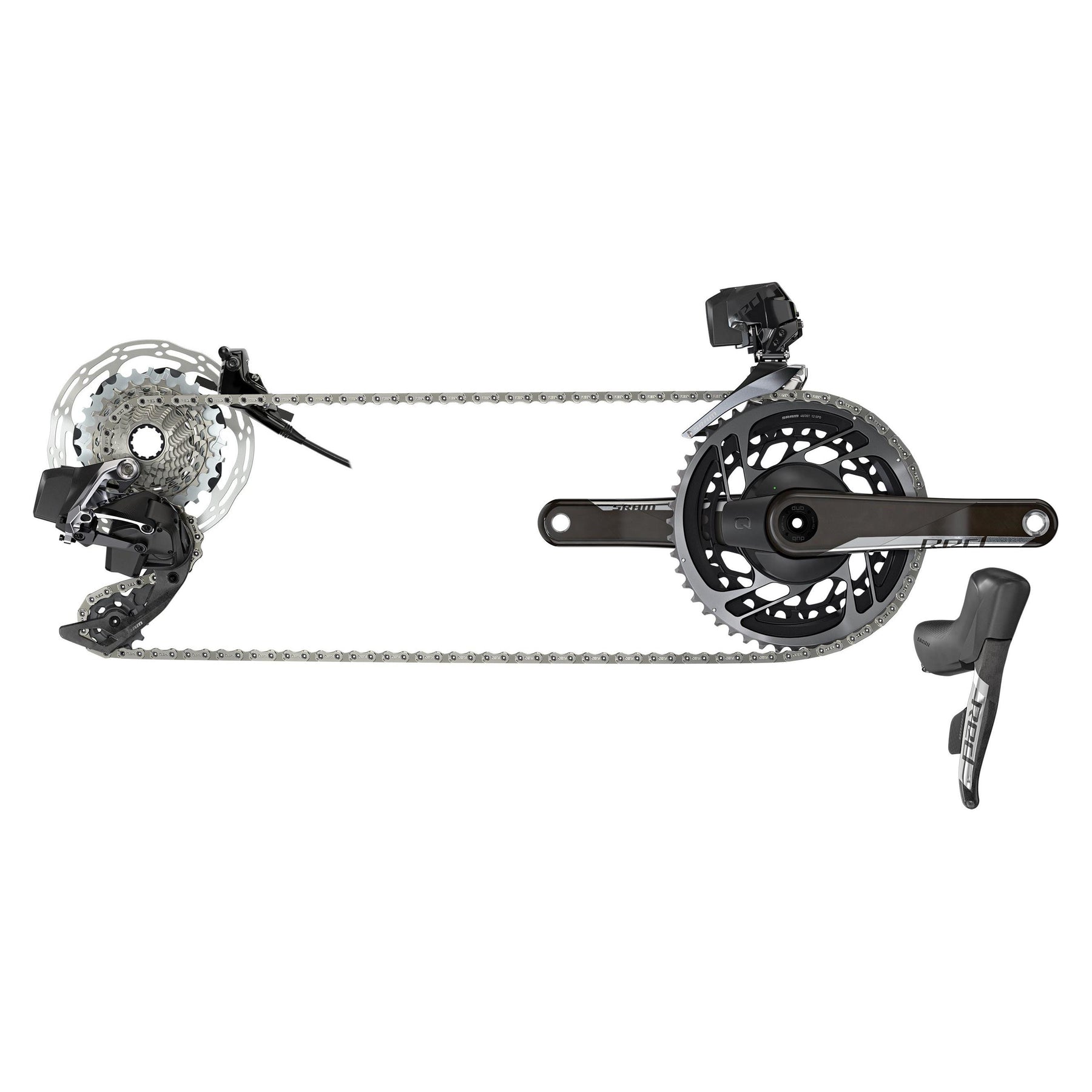 SRAM Red Etap AXS 2X D1 Electronic Hrd Groupset (Shift/Hyd 2-Piece Post Mount Disc Brake, Rearder 33T Max & Battery, Frontder & Battery, 6Bolt 160 Rotors Clx-R, Charger/Cord, Guide) Title