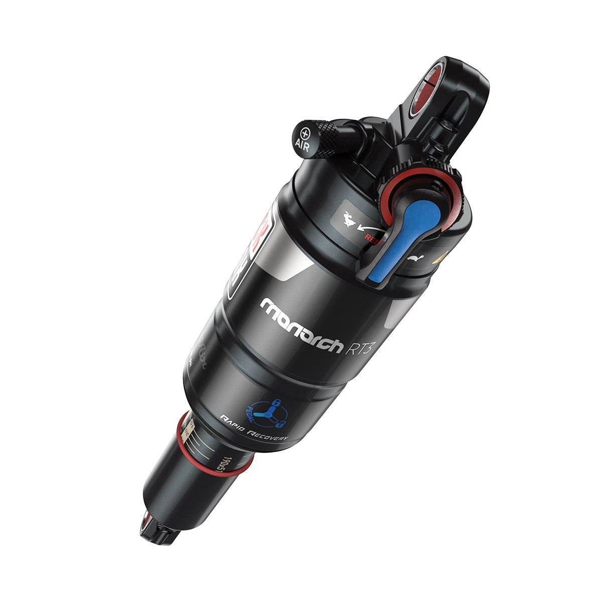 Rockshox - Monarch Rt3 - (200x57/7.875x2.25) Debonair Tune-midreb/midcomp - Soft Pedal - 320 Lockout Force - Fast Black Body - My16