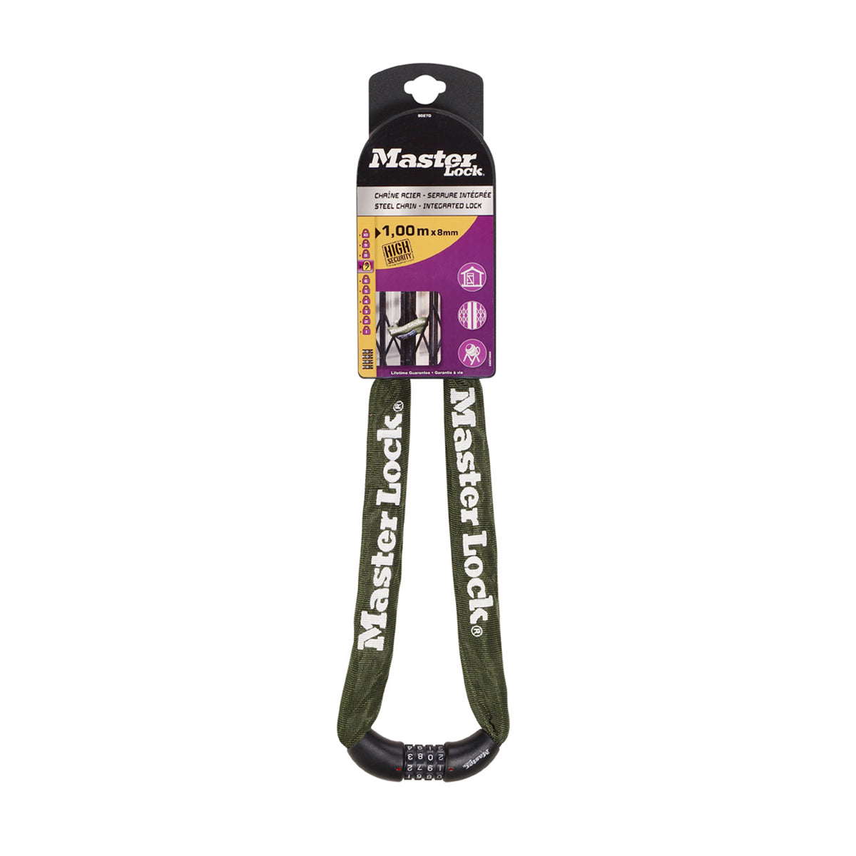 Masterlock CHAIN WITH NYLON SLEEVE INTEGRATED COMBINATION