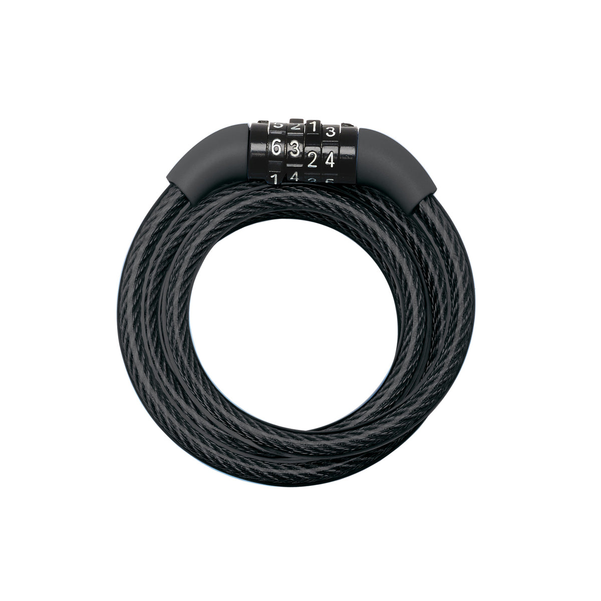 Masterlock 4 DIGIT FIXED COMBINATION COILED STEEL CABLE LOCK BLACK