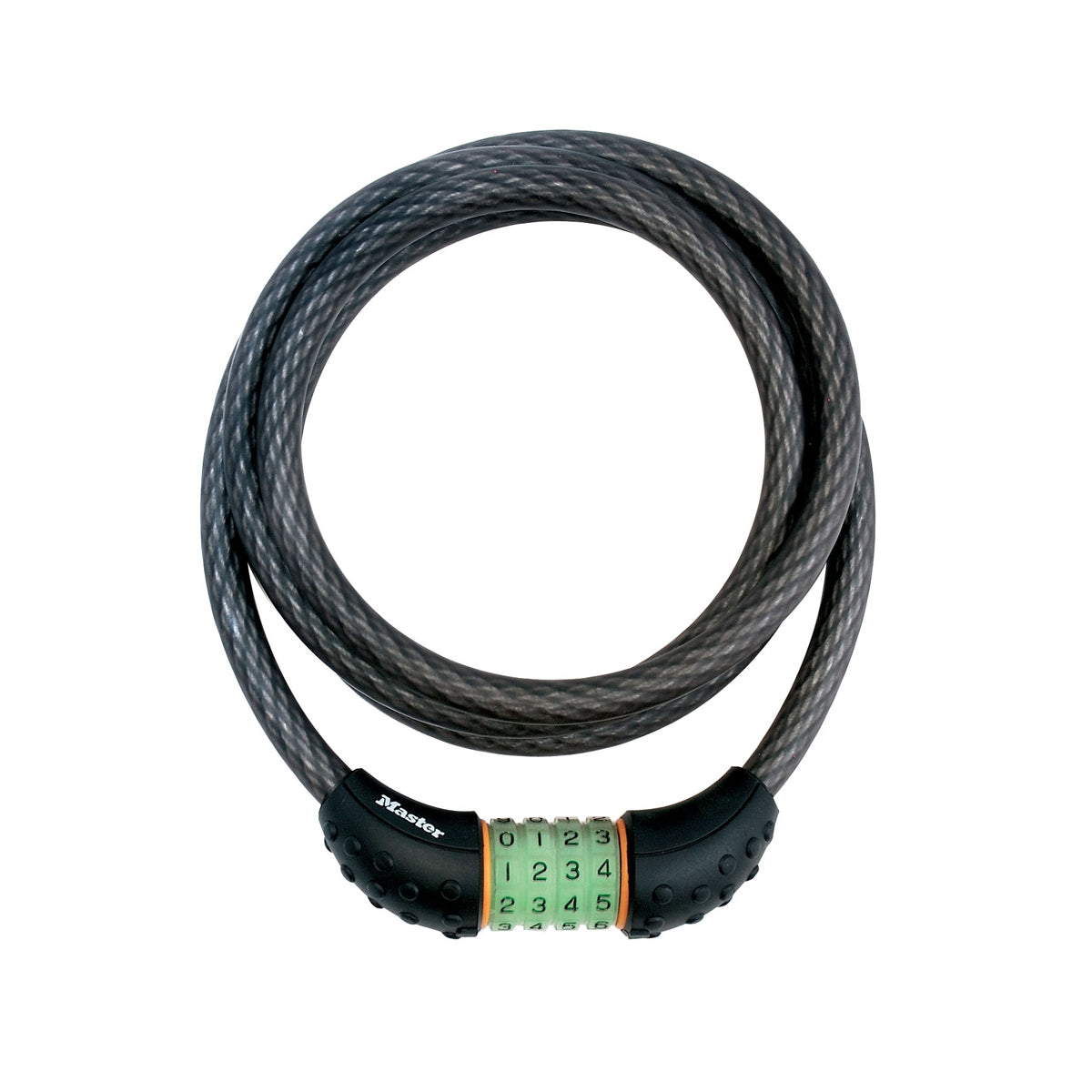 Masterlock 4 DIGIT RESETTABLE COMBINATION PHOSPHORESCENT FACE BRAIDED STEEL