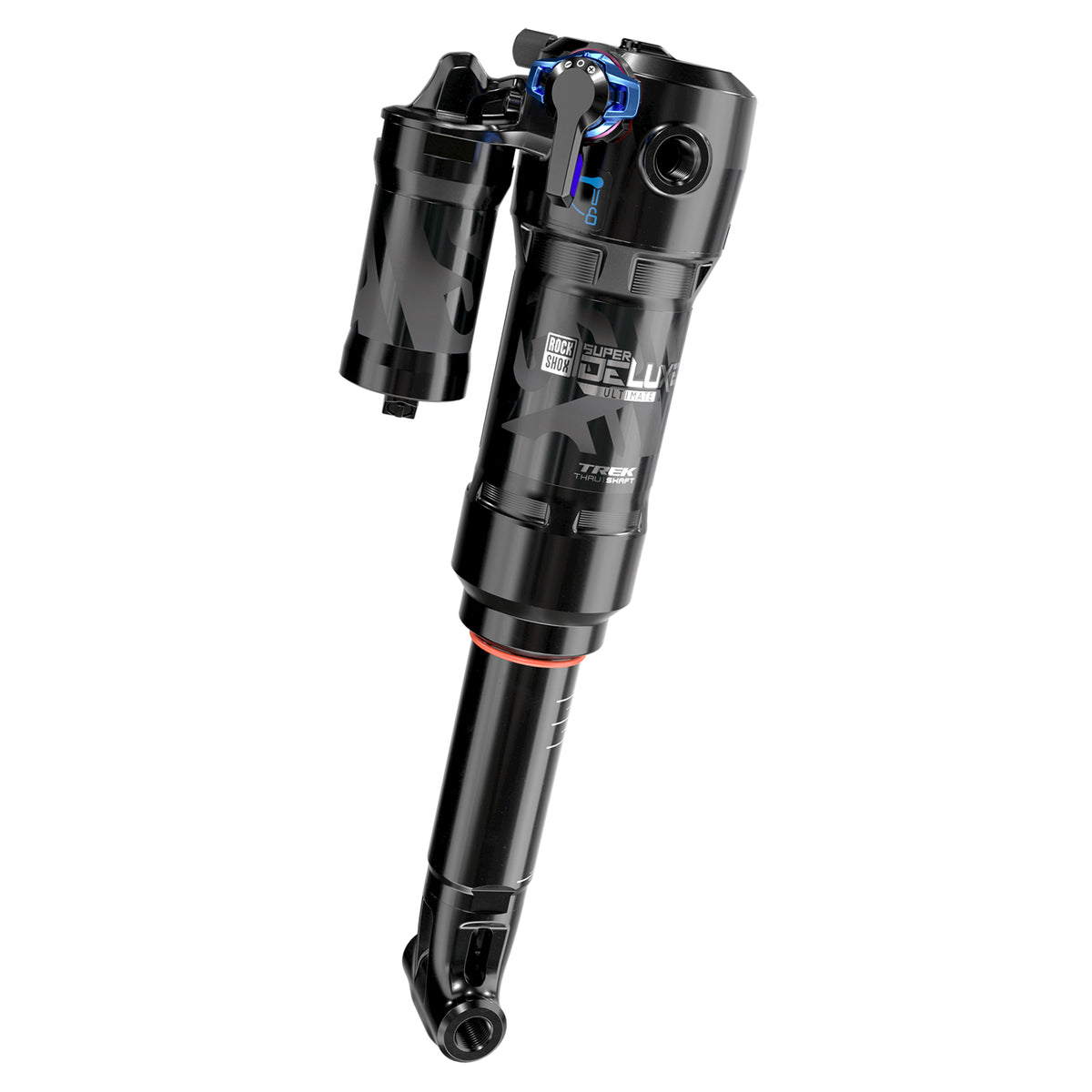 Rockshox Rear Shock Super Deluxe Thru Shaft Rct (230X57.5) 0Neg, Progressive, 0Pos, Mreb/Mcomp, 380 Lockout, Trunnion/Yoke Asymmetrical (No Hardware Included) - Remedy/Slash 2017-2020 C1