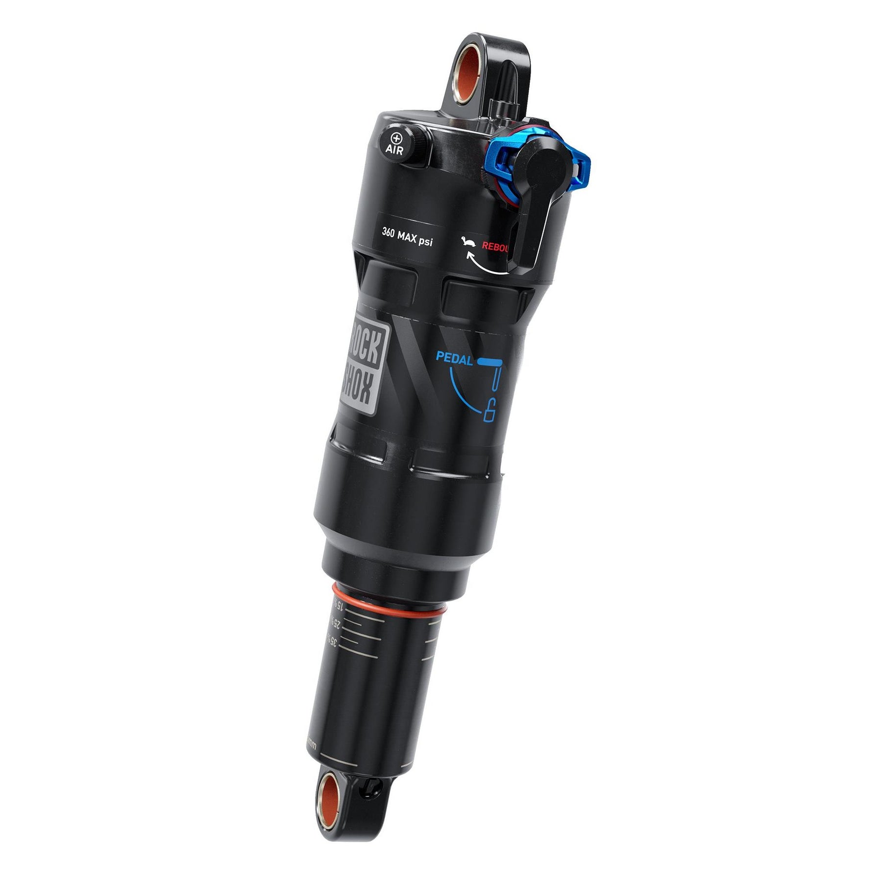 Rockshox Deluxe Ultimate Rct Rear Shock - Linear Air, 0Neg/1Pos Tokens, Linearreb/Mcomp, 380LB Lockout, Nobushing Standard (8X50Offset10X50Offset) C1 Trek Fuel Ex B12017-2019 Black 210X52.5