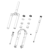 Fork Spring Debonair Shaft - (Includes Air Shaft And Retaining Ring) 32mm - Sid B4 (2020):  100mm-29"