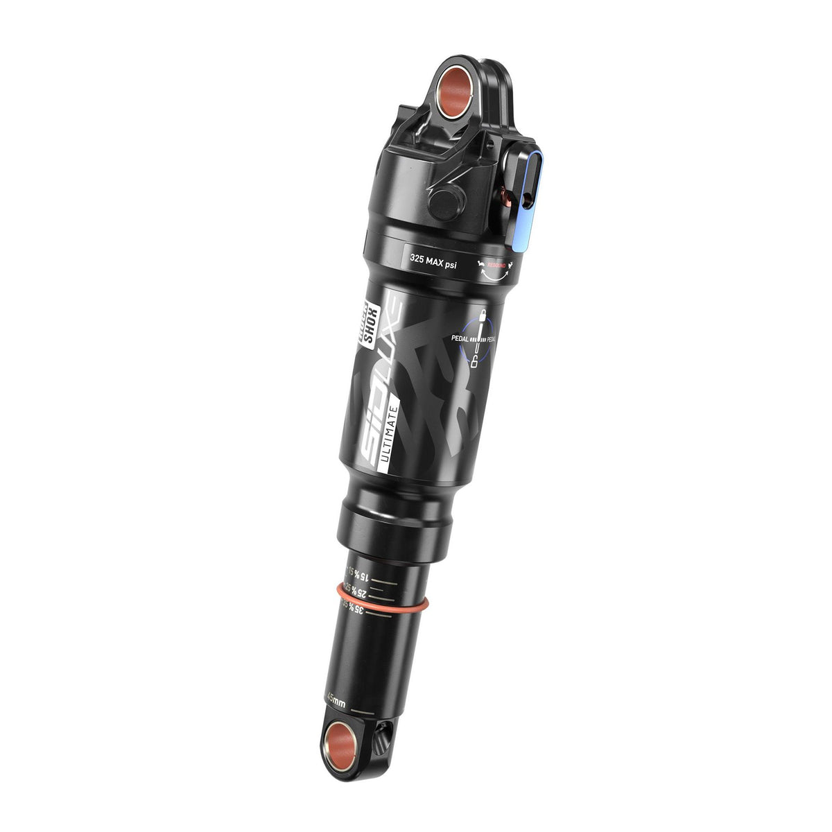 Rockshox SIDLUXE Ultimate 3-Position Rear Shock - Soloair, 1 Token, Reb85/Comp30, Midmode 8, Lockout 8 Standard Standard(8X20,8X20)A1 Santa Cruz Blur 3 (2018-2021) Black 170X35