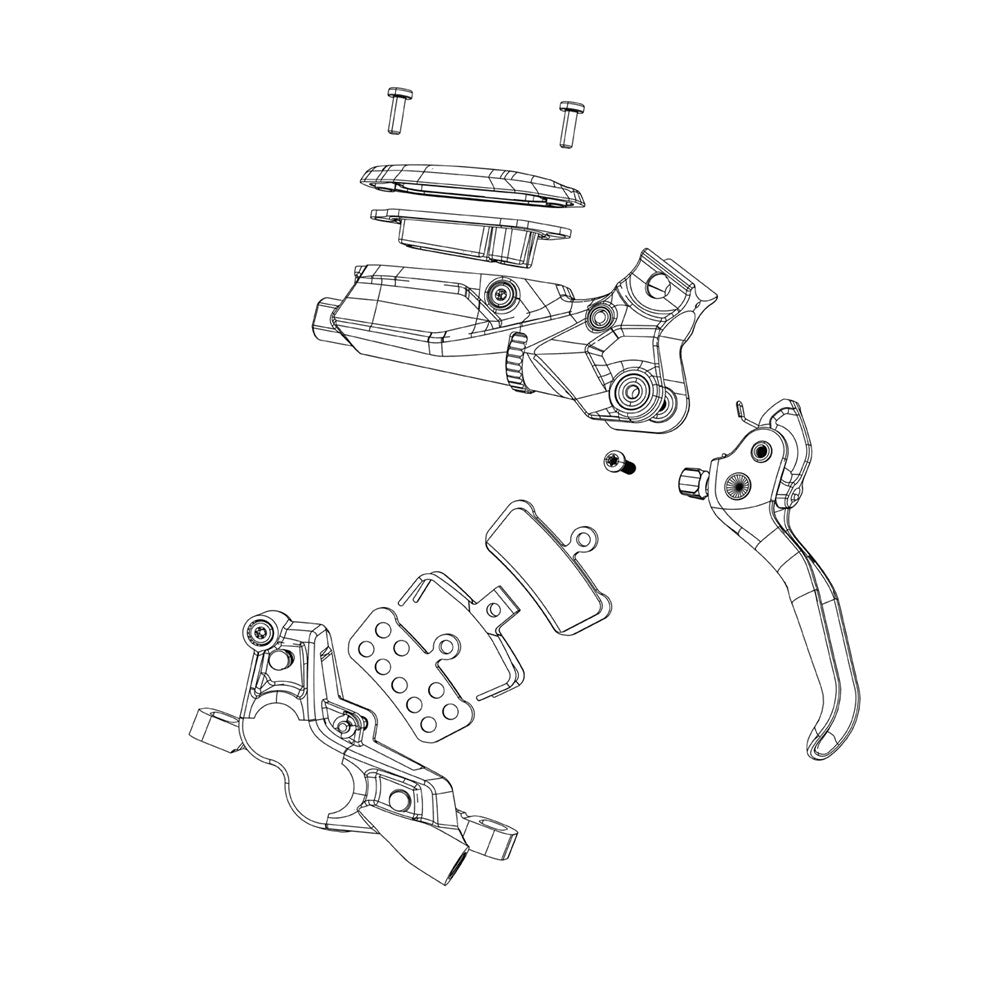 Sram Disc Brake Lever Assembly - Carbon Lever (Assembled, No Hose, Includes Barb & Olive) - G2 Ult (A2)