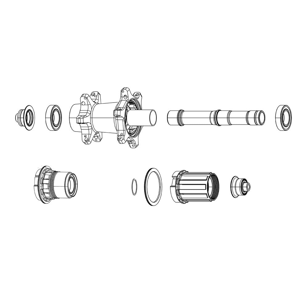 Zipp Wheel Freehub Kit - Xdr Driver Body Kit - 12X142 / Qr - Zipp Zr1